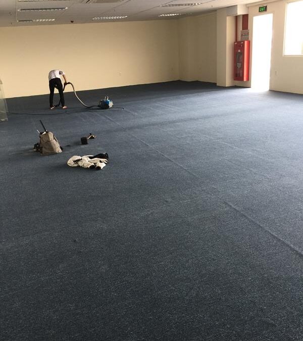 Thảm lót sàn Cần Thơ thi công thảm tại Phòng Gym Toyota Ninh Kiều